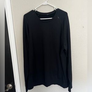 Lululemon Men's Black Crew Neck Sweatshirt